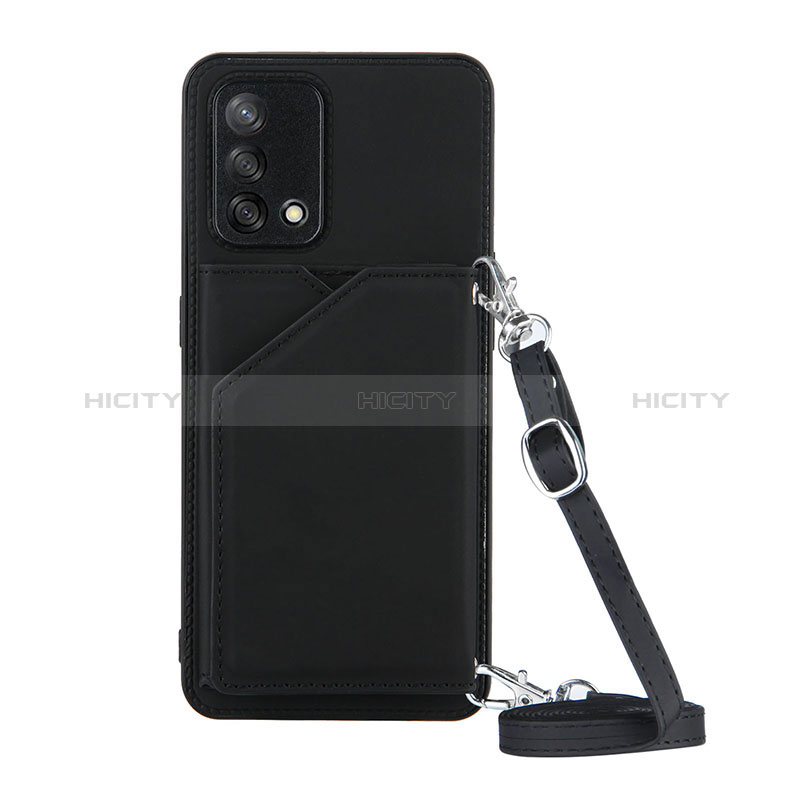 Custodia Lusso Pelle Cover Y02B per Oppo A95 4G Nero