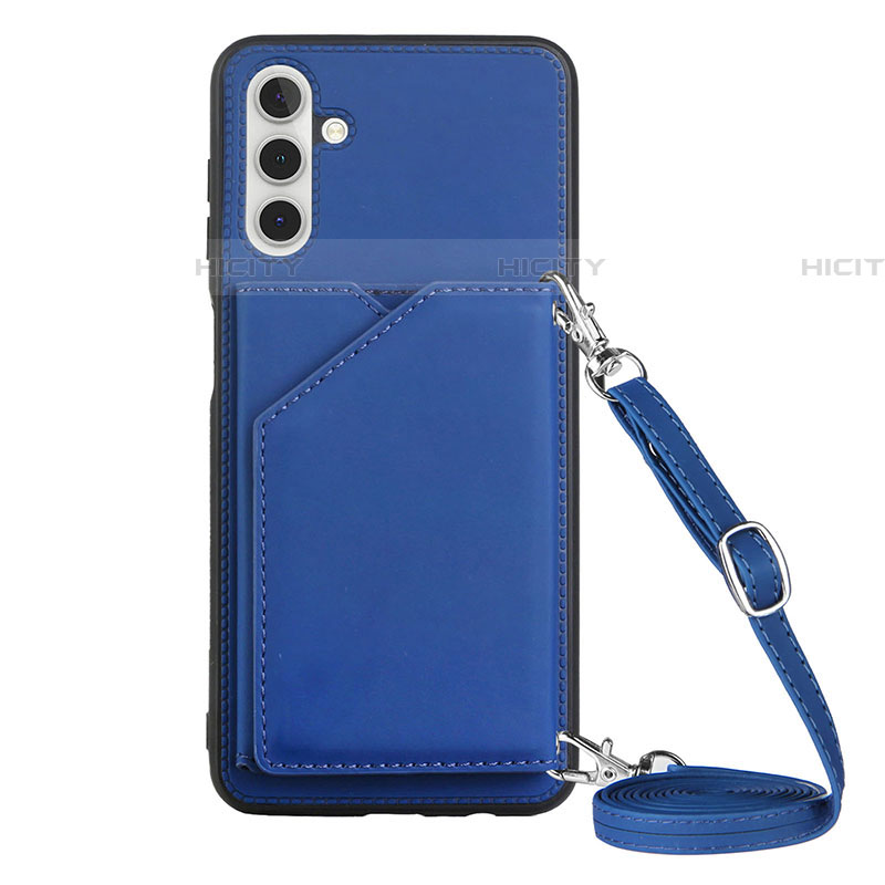 Custodia Lusso Pelle Cover Y02B per Samsung Galaxy A04s Blu