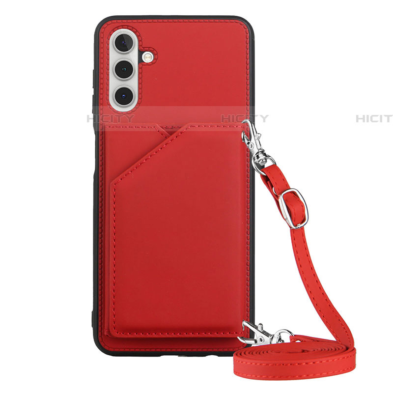 Custodia Lusso Pelle Cover Y02B per Samsung Galaxy A04s Rosso