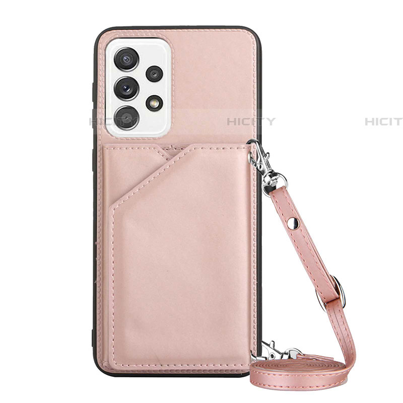 Custodia Lusso Pelle Cover Y02B per Samsung Galaxy A53 5G Oro Rosa