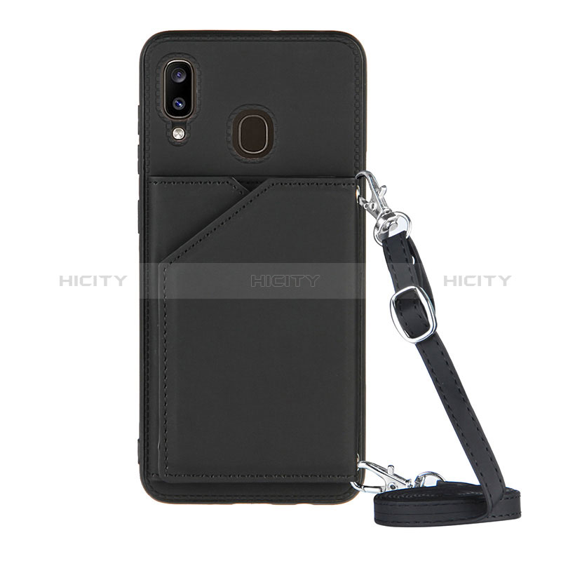 Custodia Lusso Pelle Cover Y02B per Samsung Galaxy M10S Nero