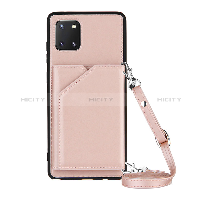 Custodia Lusso Pelle Cover Y02B per Samsung Galaxy M60s Oro Rosa