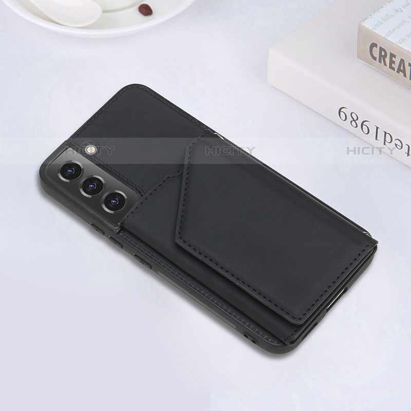 Custodia Lusso Pelle Cover Y02B per Samsung Galaxy S21 FE 5G Nero