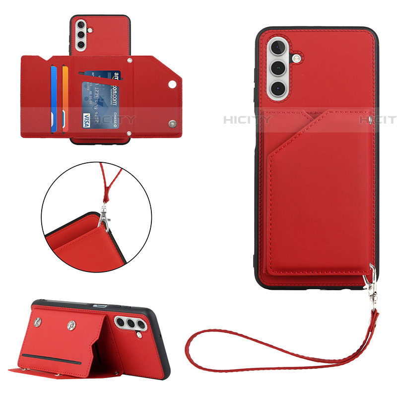Custodia Lusso Pelle Cover Y03B per Samsung Galaxy A04s Rosso