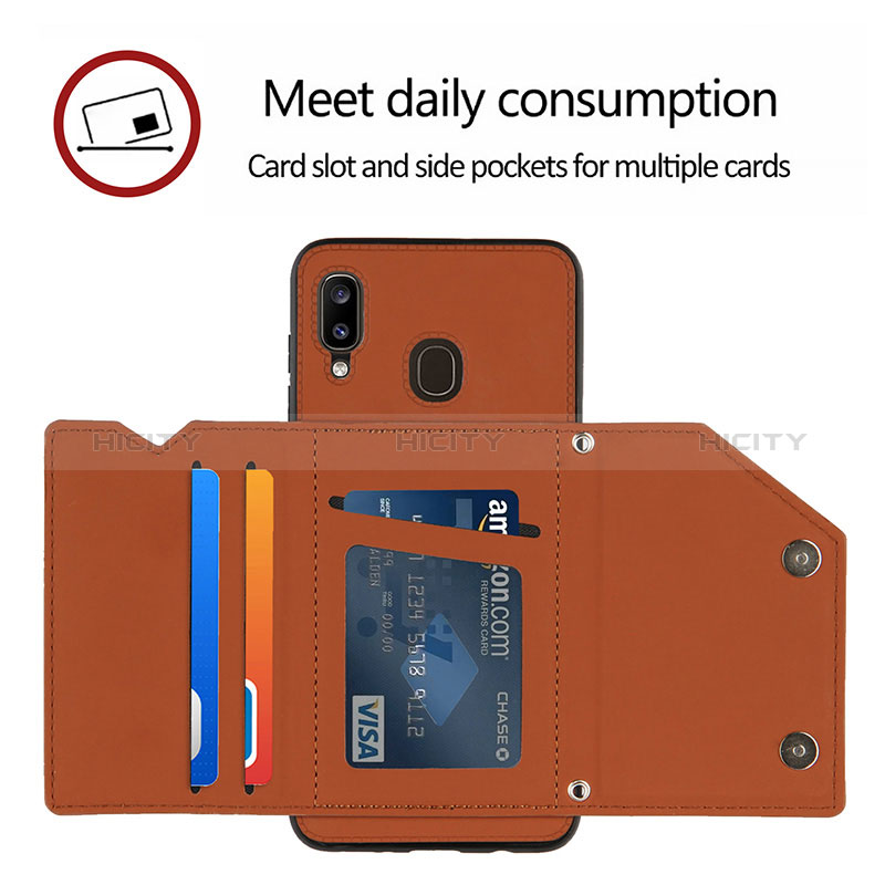 Custodia Lusso Pelle Cover Y03B per Samsung Galaxy A20