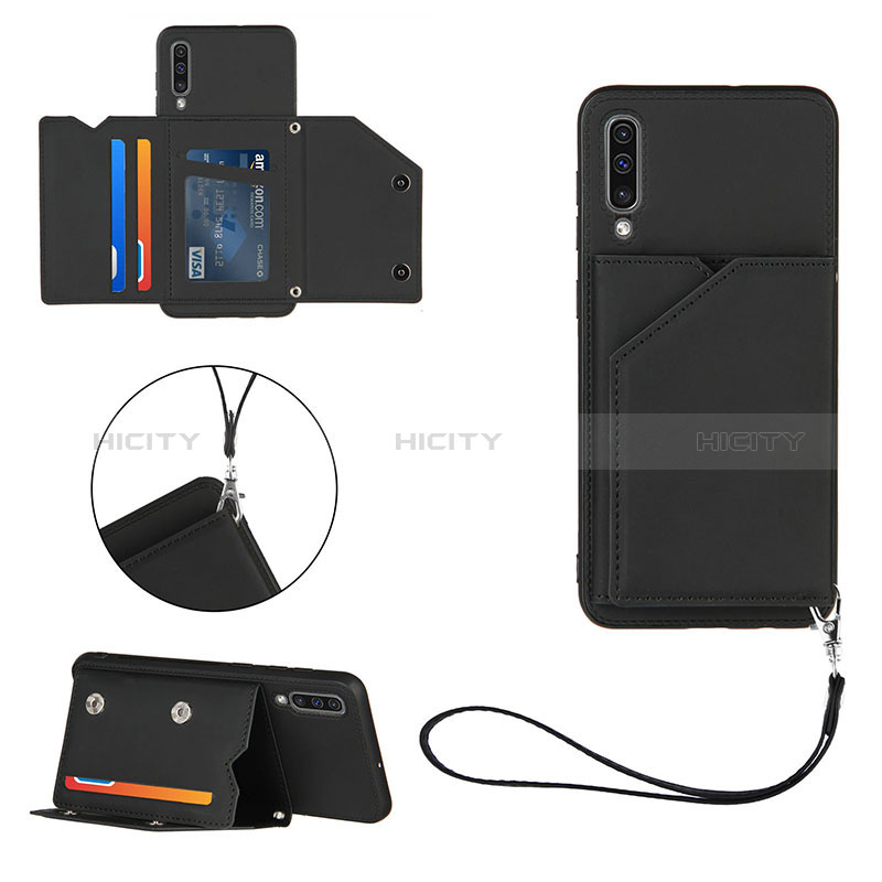 Custodia Lusso Pelle Cover Y03B per Samsung Galaxy A50 Nero