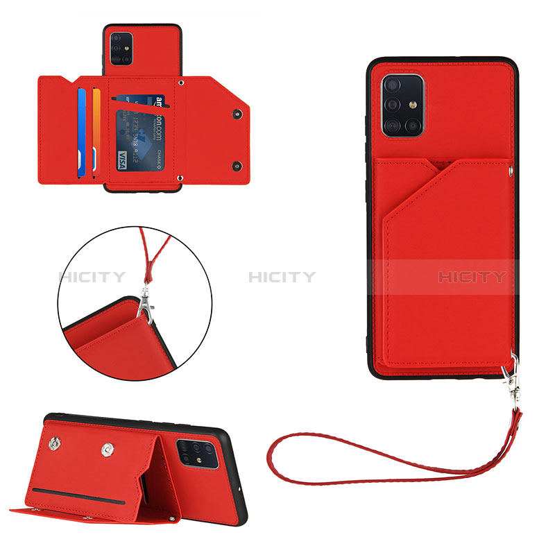 Custodia Lusso Pelle Cover Y03B per Samsung Galaxy A51 4G Rosso