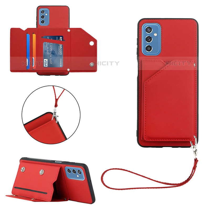 Custodia Lusso Pelle Cover Y03B per Samsung Galaxy M52 5G Rosso