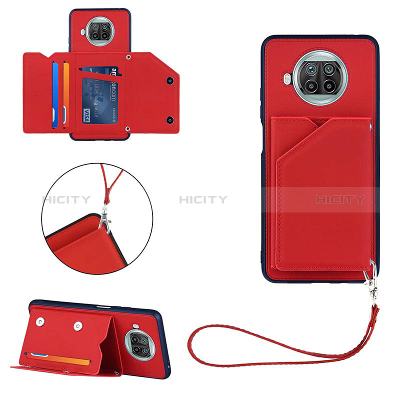 Custodia Lusso Pelle Cover Y03B per Xiaomi Mi 10i 5G Rosso