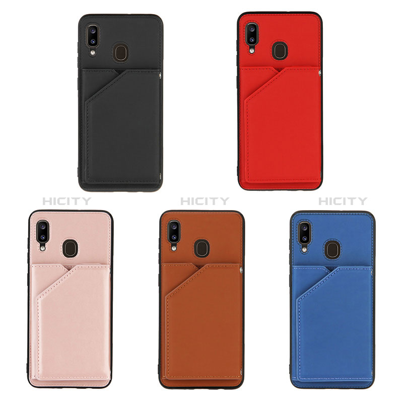 Custodia Lusso Pelle Cover Y04B per Samsung Galaxy A20