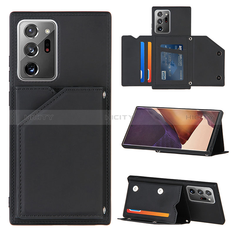 Custodia Lusso Pelle Cover Y04B per Samsung Galaxy Note 20 Ultra 5G Nero