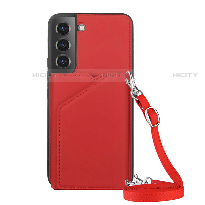 Custodia Lusso Pelle Cover Y04B per Samsung Galaxy S21 Plus 5G Rosso