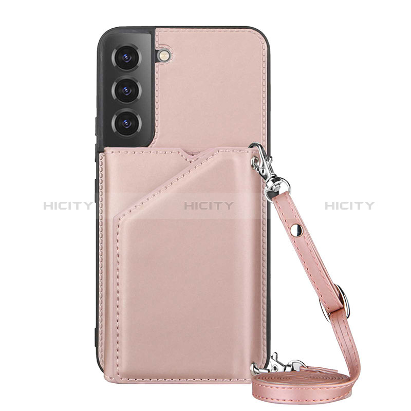 Custodia Lusso Pelle Cover Y04B per Samsung Galaxy S24 5G Oro Rosa