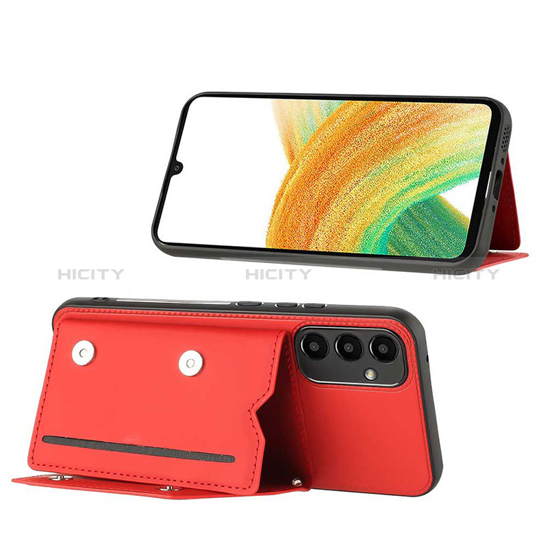 Custodia Lusso Pelle Cover YB1 per Samsung Galaxy A34 5G Rosso