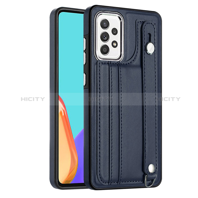 Custodia Lusso Pelle Cover YB1 per Samsung Galaxy A52s 5G Blu