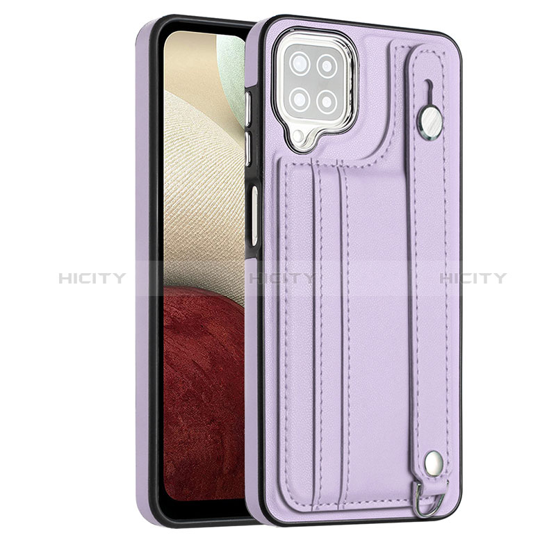 Custodia Lusso Pelle Cover YB1 per Samsung Galaxy F12 Viola