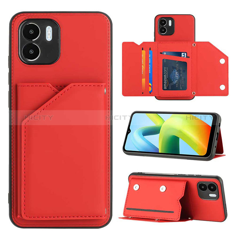 Custodia Lusso Pelle Cover YB1 per Xiaomi Poco C50 Rosso