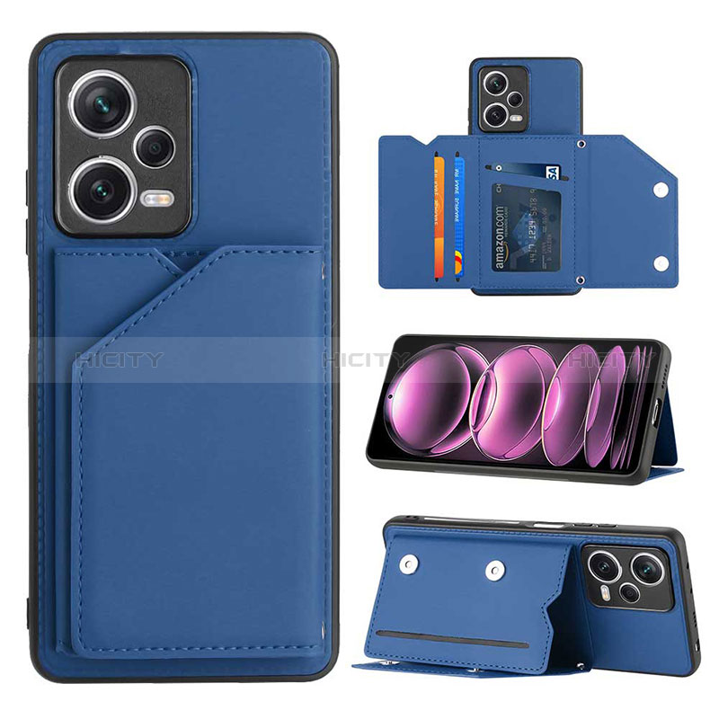 Custodia Lusso Pelle Cover YB1 per Xiaomi Poco X5 5G Blu