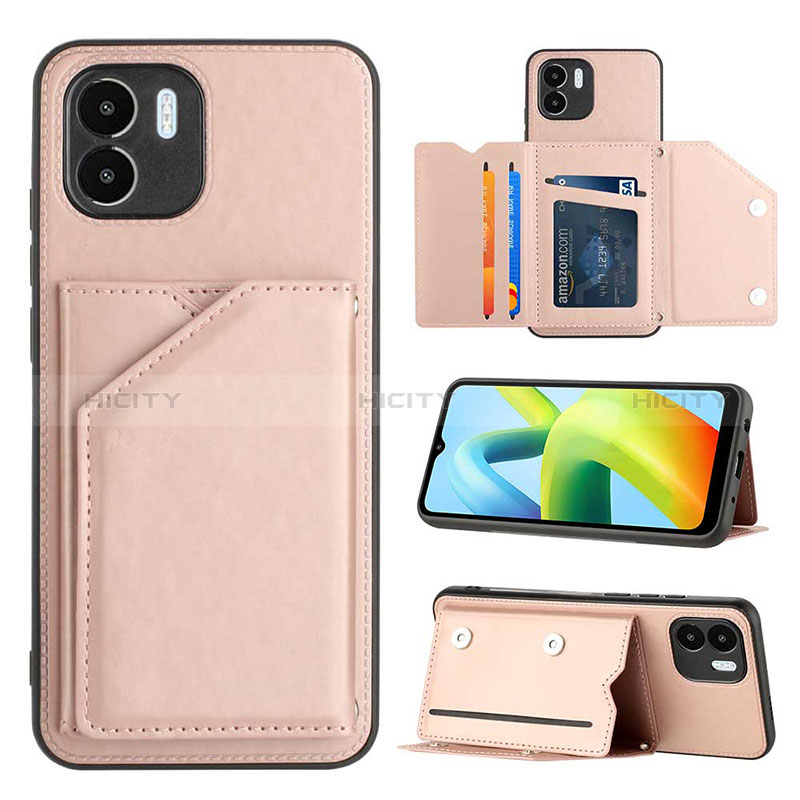 Custodia Lusso Pelle Cover YB1 per Xiaomi Redmi A1 Oro Rosa