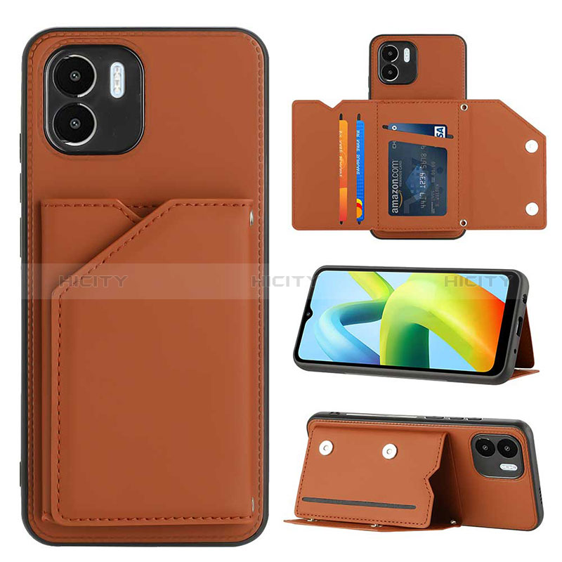 Custodia Lusso Pelle Cover YB1 per Xiaomi Redmi A2 Plus Marrone