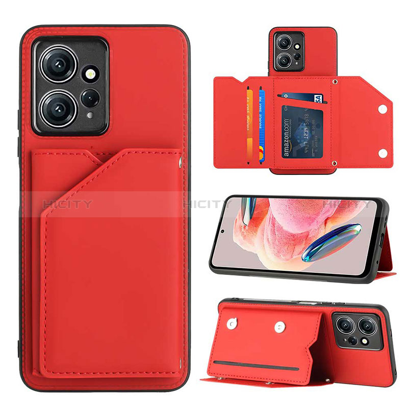 Custodia Lusso Pelle Cover YB1 per Xiaomi Redmi Note 12 4G Rosso