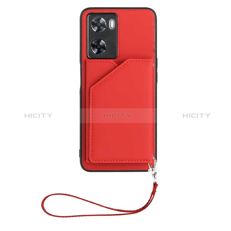 Custodia Lusso Pelle Cover YB2 per Oppo A57 4G Rosso