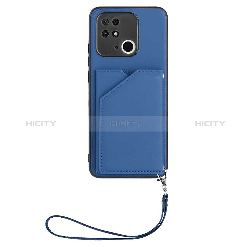 Custodia Lusso Pelle Cover YB2 per Xiaomi Redmi 10 India Blu