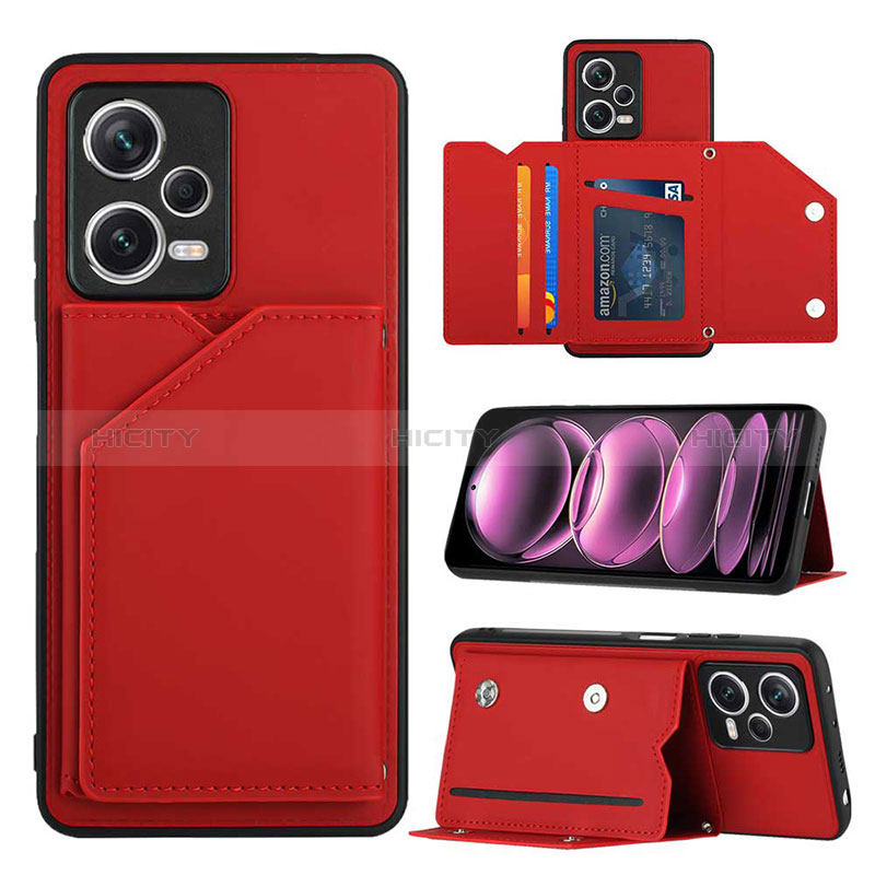 Custodia Lusso Pelle Cover YB2 per Xiaomi Redmi Note 12 Explorer Rosso