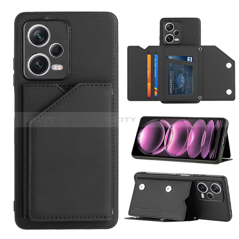 Custodia Lusso Pelle Cover YB2 per Xiaomi Redmi Note 12 Pro 5G Nero