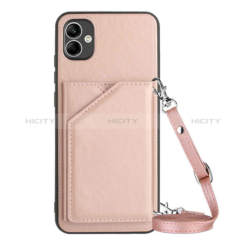 Custodia Lusso Pelle Cover YB3 per Samsung Galaxy A04 4G Oro Rosa