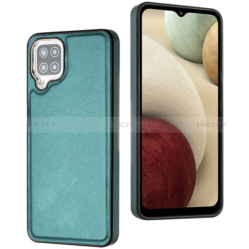 Custodia Lusso Pelle Cover YB3 per Samsung Galaxy A12 Nacho Verde