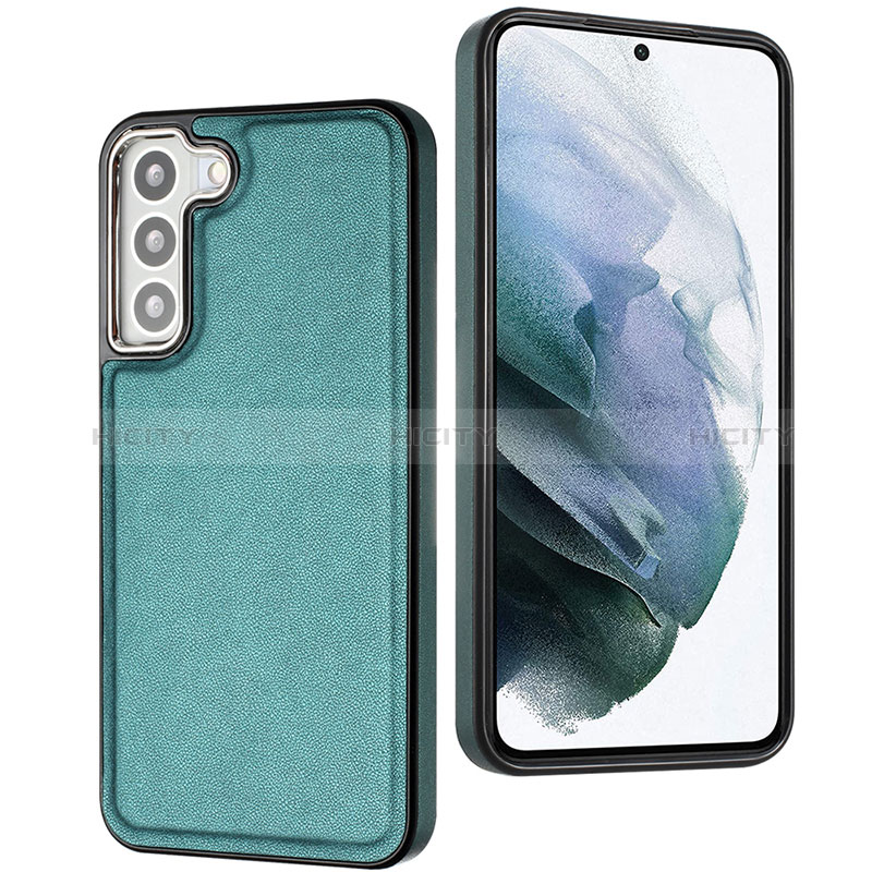 Custodia Lusso Pelle Cover YB3 per Samsung Galaxy S21 FE 5G Verde