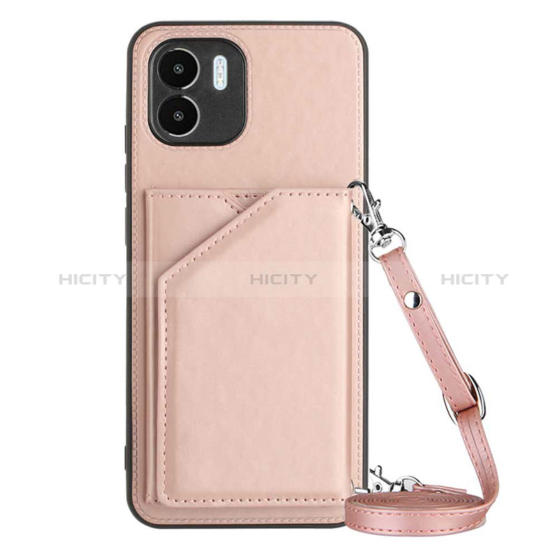 Custodia Lusso Pelle Cover YB3 per Xiaomi Poco C50 Oro Rosa