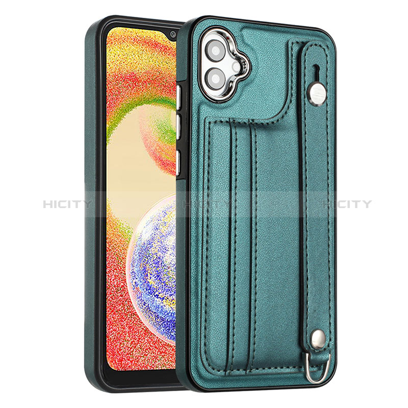 Custodia Lusso Pelle Cover YB4 per Samsung Galaxy A04 4G Verde