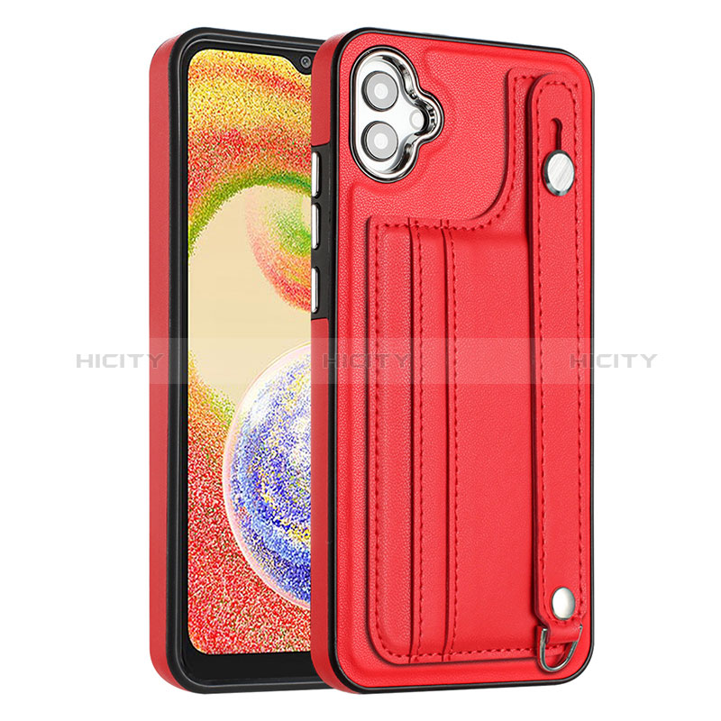 Custodia Lusso Pelle Cover YB4 per Samsung Galaxy A04E Rosso