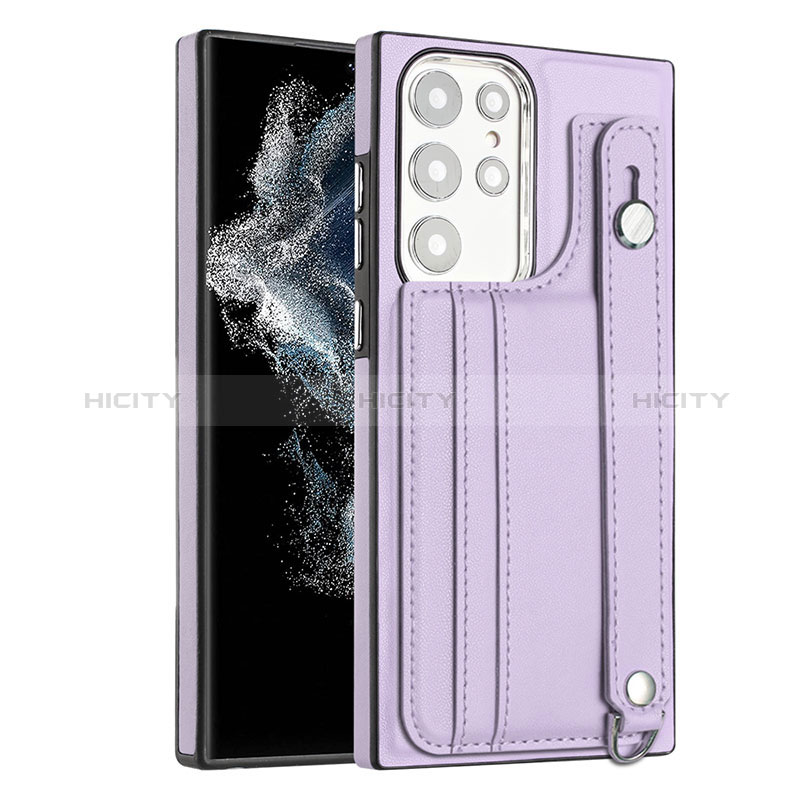 Custodia Lusso Pelle Cover YB4 per Samsung Galaxy S23 Ultra 5G Viola