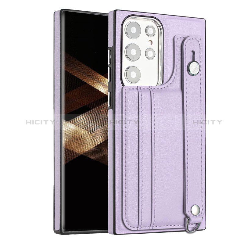 Custodia Lusso Pelle Cover YB4 per Samsung Galaxy S24 Ultra 5G Viola