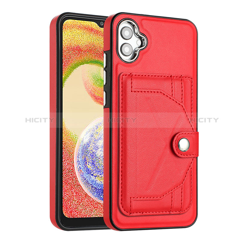 Custodia Lusso Pelle Cover YB5 per Samsung Galaxy A04 4G Rosso