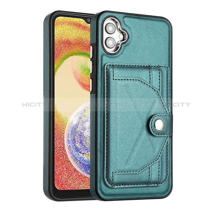 Custodia Lusso Pelle Cover YB5 per Samsung Galaxy A04 4G Verde