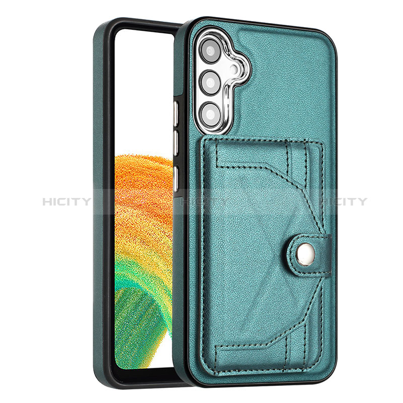 Custodia Lusso Pelle Cover YB5 per Samsung Galaxy Quantum4 5G Verde