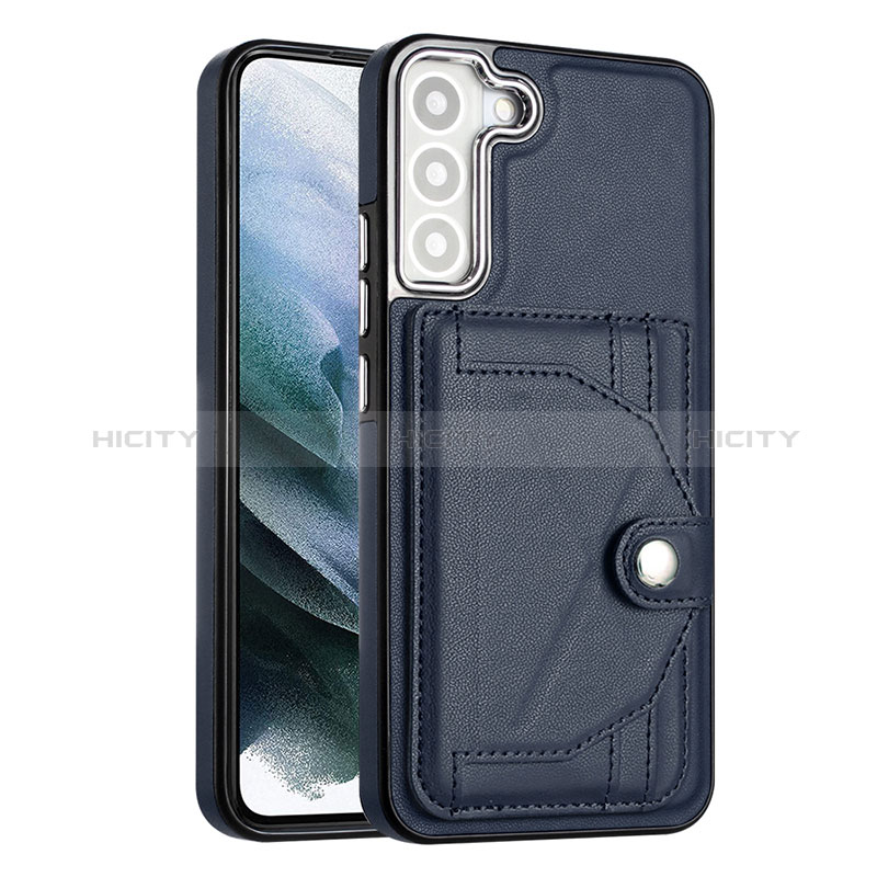 Custodia Lusso Pelle Cover YB5 per Samsung Galaxy S22 5G Blu