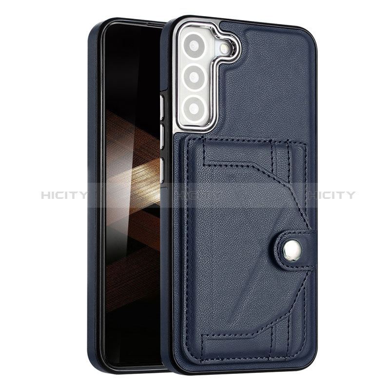 Custodia Lusso Pelle Cover YB5 per Samsung Galaxy S24 5G Blu