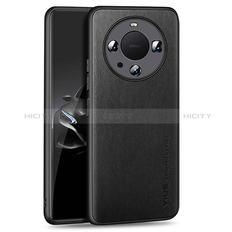 Custodia Lusso Pelle Cover YM1 per Huawei Mate 60 Pro+ Plus Nero