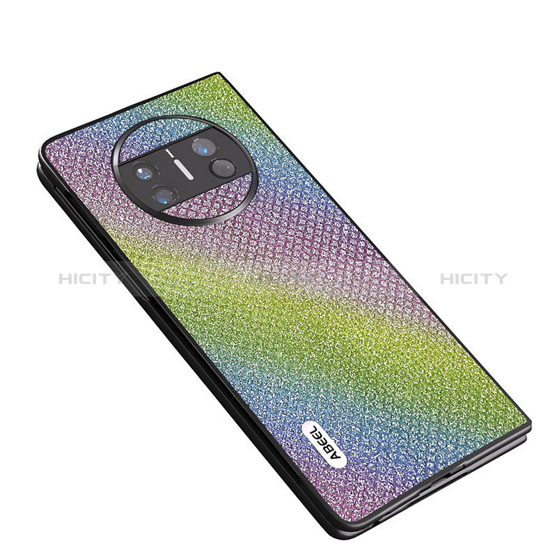 Custodia Lusso Pelle e Plastica Opaca Cover B01H per Huawei Mate X3