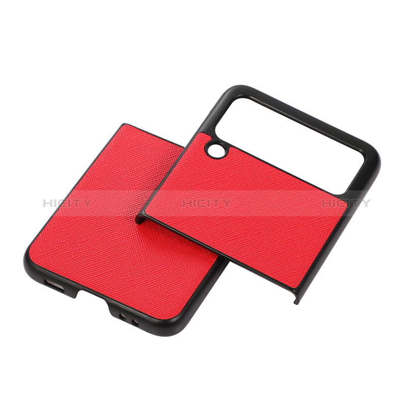 Custodia Lusso Pelle e Plastica Opaca Cover B02 per Samsung Galaxy Z Flip3 5G