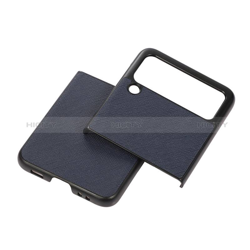 Custodia Lusso Pelle e Plastica Opaca Cover B02 per Samsung Galaxy Z Flip3 5G