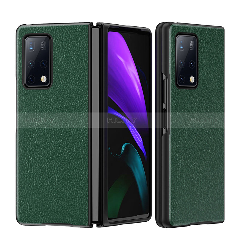 Custodia Lusso Pelle e Plastica Opaca Cover B02H per Huawei Mate X2