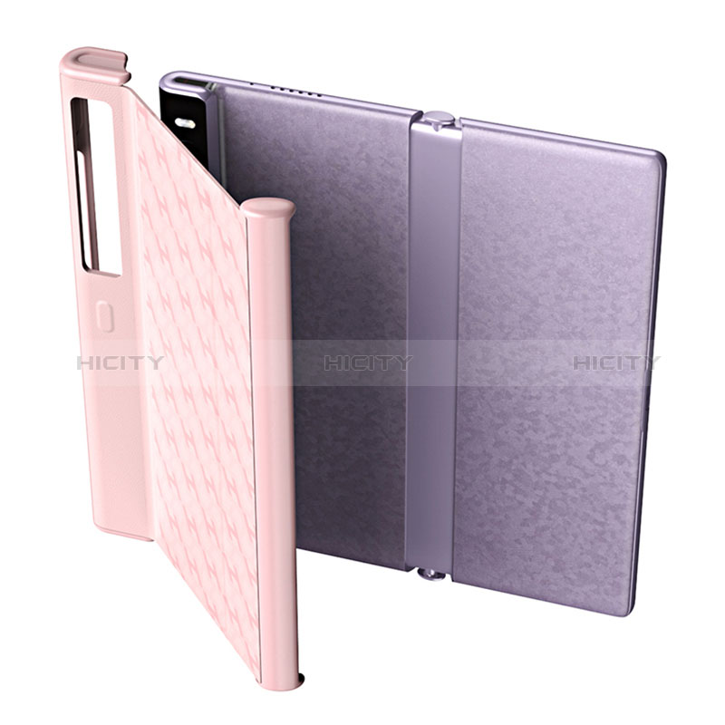 Custodia Lusso Pelle e Plastica Opaca Cover B02H per Huawei Mate Xs 2