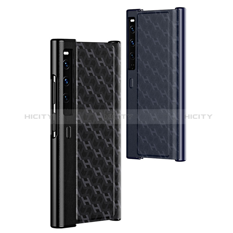 Custodia Lusso Pelle e Plastica Opaca Cover B02H per Huawei Mate Xs 2