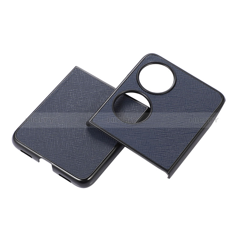 Custodia Lusso Pelle e Plastica Opaca Cover B03H per Huawei Pocket S